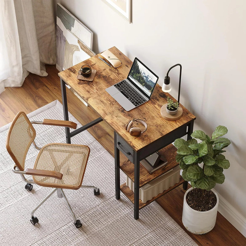 Inbox Zero Shellcove 35 W Rectangle Writing Desk Reviews Wayfair